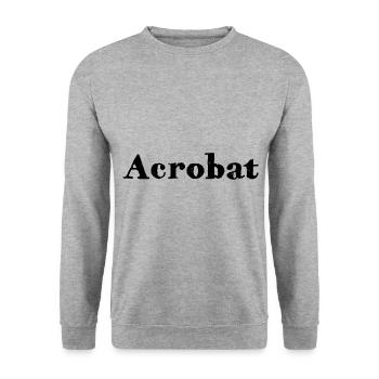 Retro Graphic Gymnast Gymnastics Acrobat Acrobatic - Unisex Pullover - Weißgrau meliert - Vorne - Alina (178cm) & Michal (187cm)
