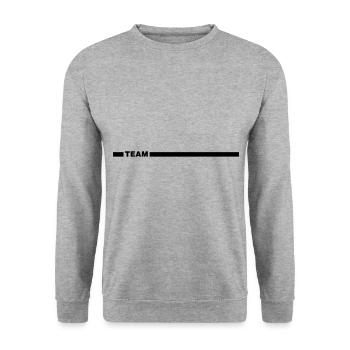 Team line team - Unisex Sweatshirt - salt & pepper - Front - Alina (178cm) & Michal (187cm)