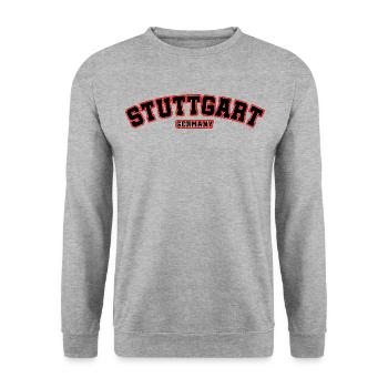 Stuttgart Allemagne Schwaben Stadt Team - Sweat-shirt Unisexe - gris chiné - Devant - Alina (178cm) & Michal (187cm)