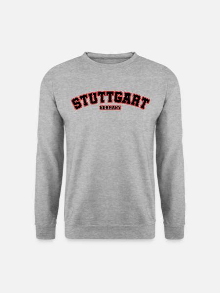 Stuttgart Germany Schwaben Stadt Team - Unisex Pullover - Weißgrau meliert