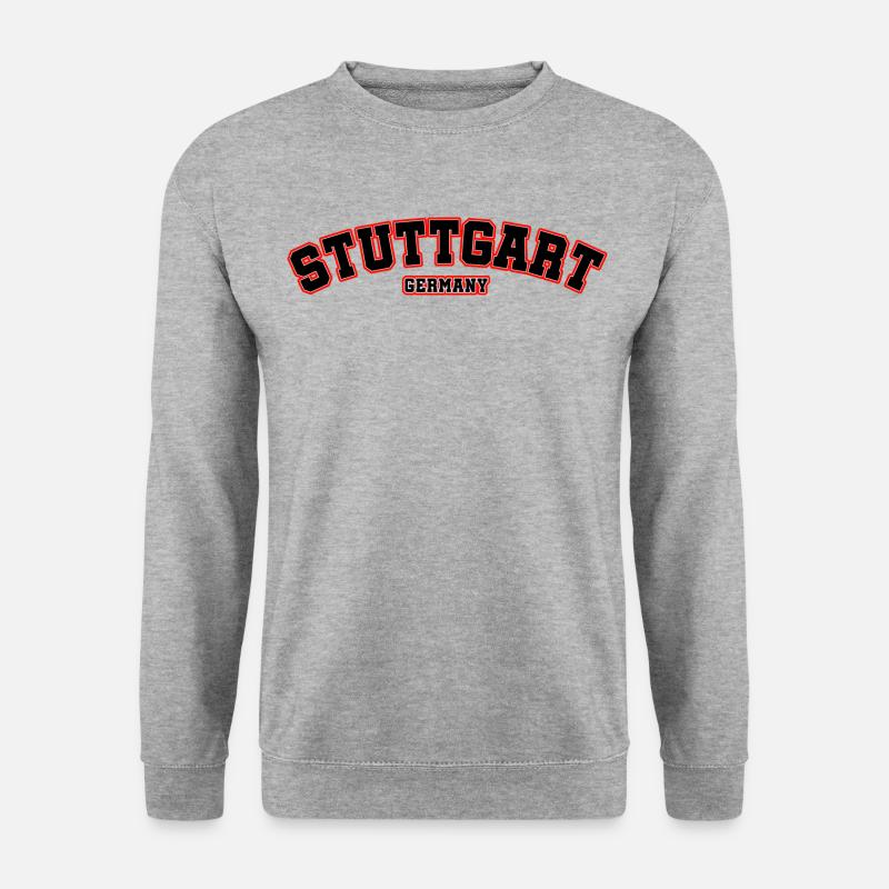 Stuttgart Germany Schwaben Stadt Team - Unisex Pullover - Weißgrau meliert