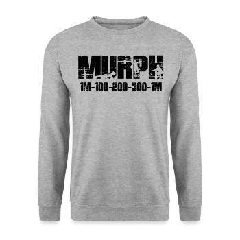 Remise en forme - Hero WOD Murph - Sweat-shirt Unisexe - gris chiné - Devant - Alina (178cm) & Michal (187cm)