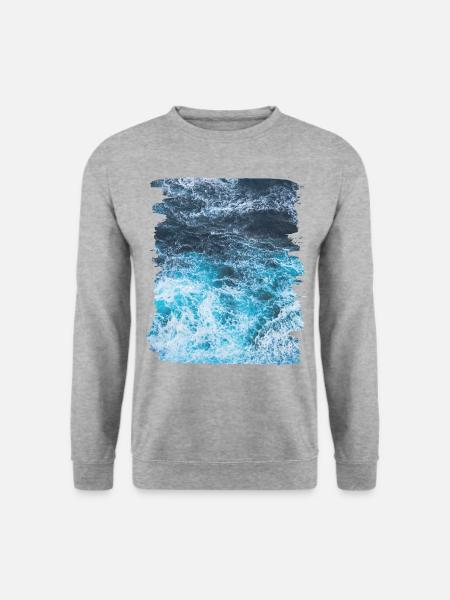 Waves sea summer vacation - Unisex Sweatshirt - salt & pepper