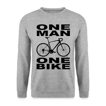 Road bike, men, cycling, cycling, gift - Unisex Sweatshirt - salt & pepper - Front - Alina (178cm) & Michal (187cm)