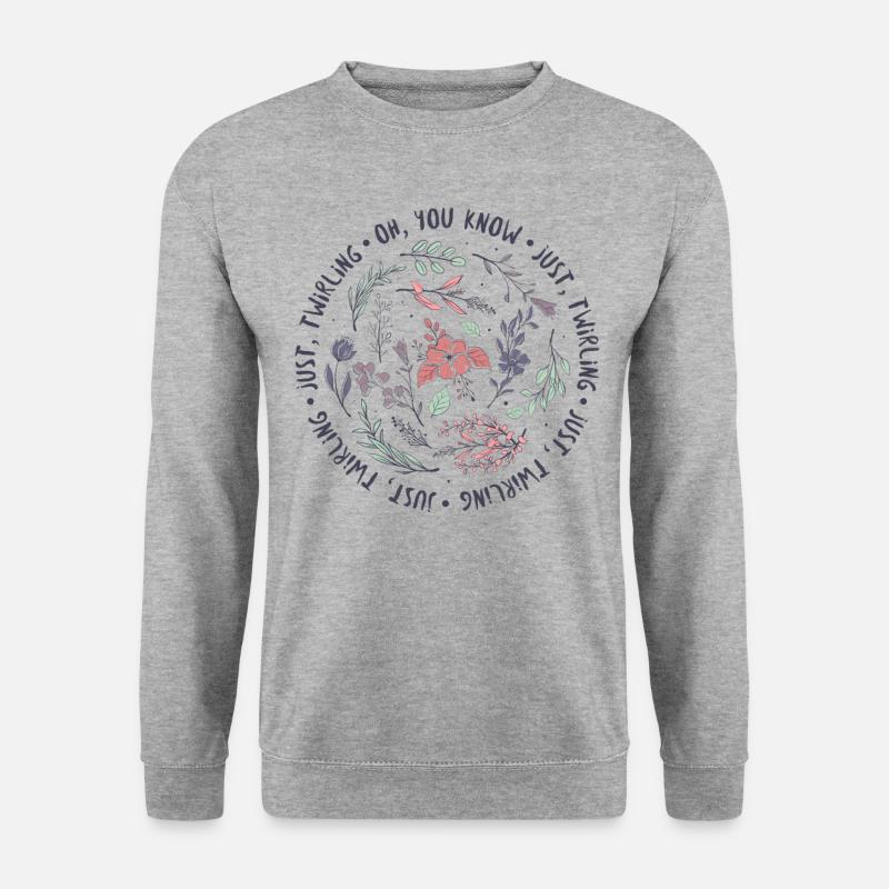 Cottagecore Aesthetic Oh You Know Just Twirling - Unisex Pullover - Weißgrau meliert