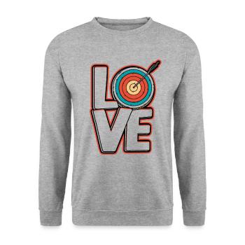 Archer Archery Archery Gift - Unisex Sweatshirt - salt & pepper - Front - Alina (178cm) & Michal (187cm)