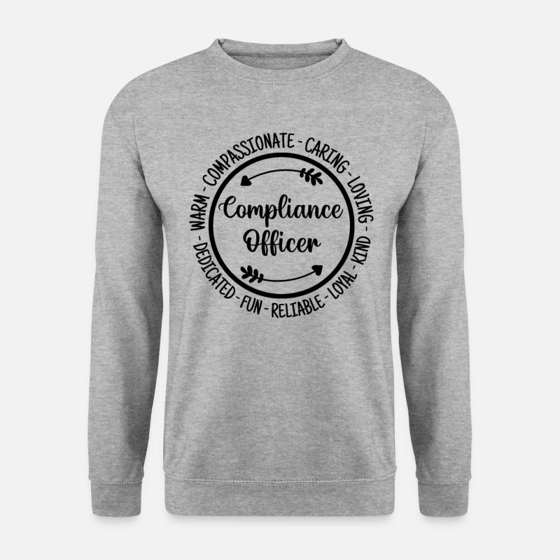 Compliance Officer Lustiges Essential Worker Geschenk - Unisex Pullover - Weißgrau meliert