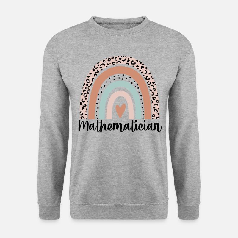 Mathématicien Rainbow Leopard Drôle de mathématicien - Sweat-shirt Unisexe - gris chiné