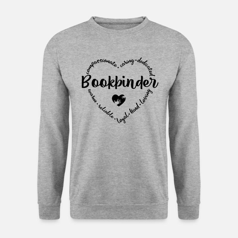 Buchbinder - Unisex Pullover - Weißgrau meliert