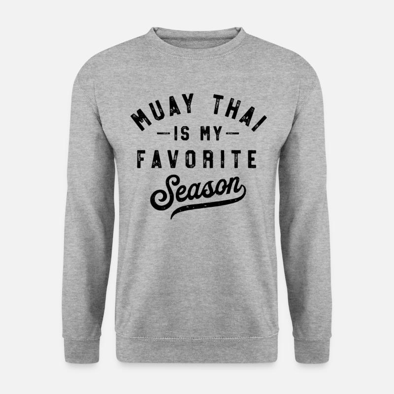 Muay Thai ist meine Lieblingsjahreszeit - Unisex Pullover - Weißgrau meliert