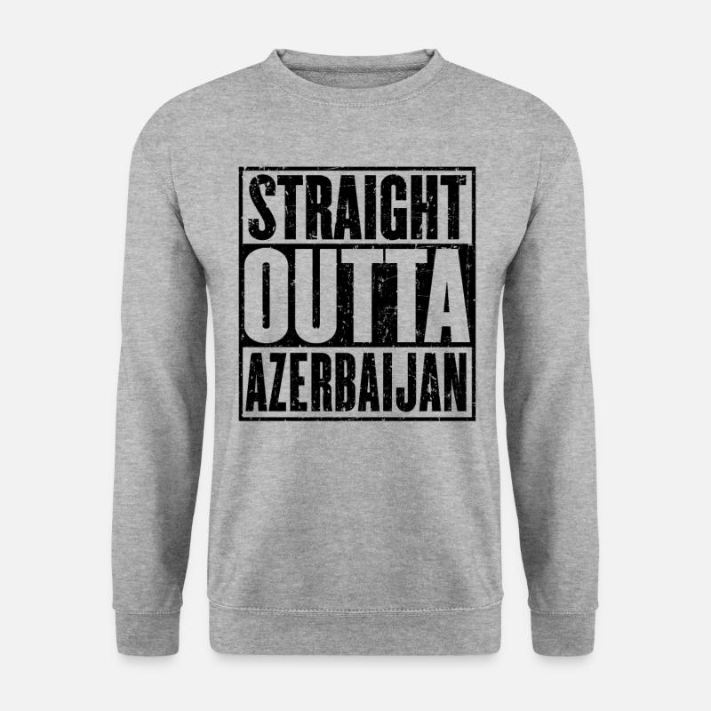 Straight Outta Aserbaidschan - Unisex Pullover - Weißgrau meliert
