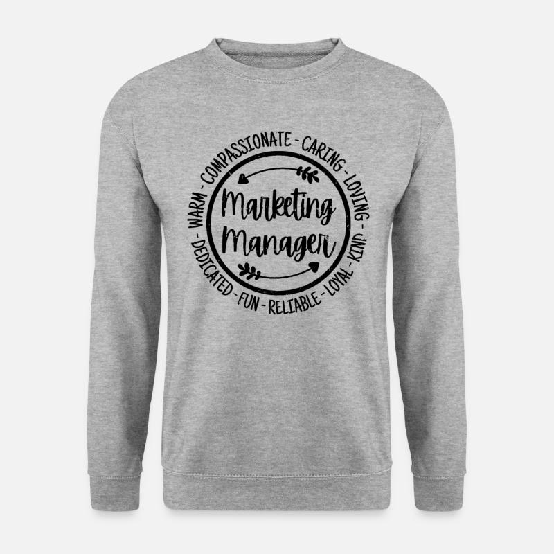 Marketing Manager Vintage Geschenk - Unisex Pullover - Weißgrau meliert