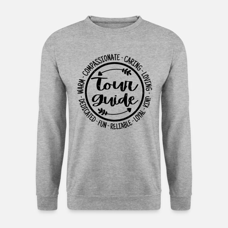 Reiseleiter Vintage Geschenk - Unisex Pullover - Weißgrau meliert