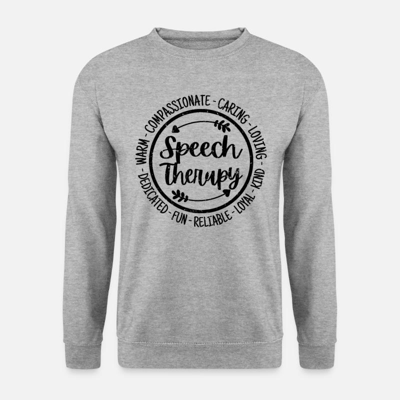 Logopädie - Unisex Pullover - Weißgrau meliert