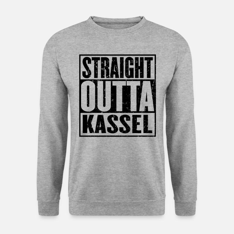 Direkt aus Kassel - Unisex Pullover - Weißgrau meliert