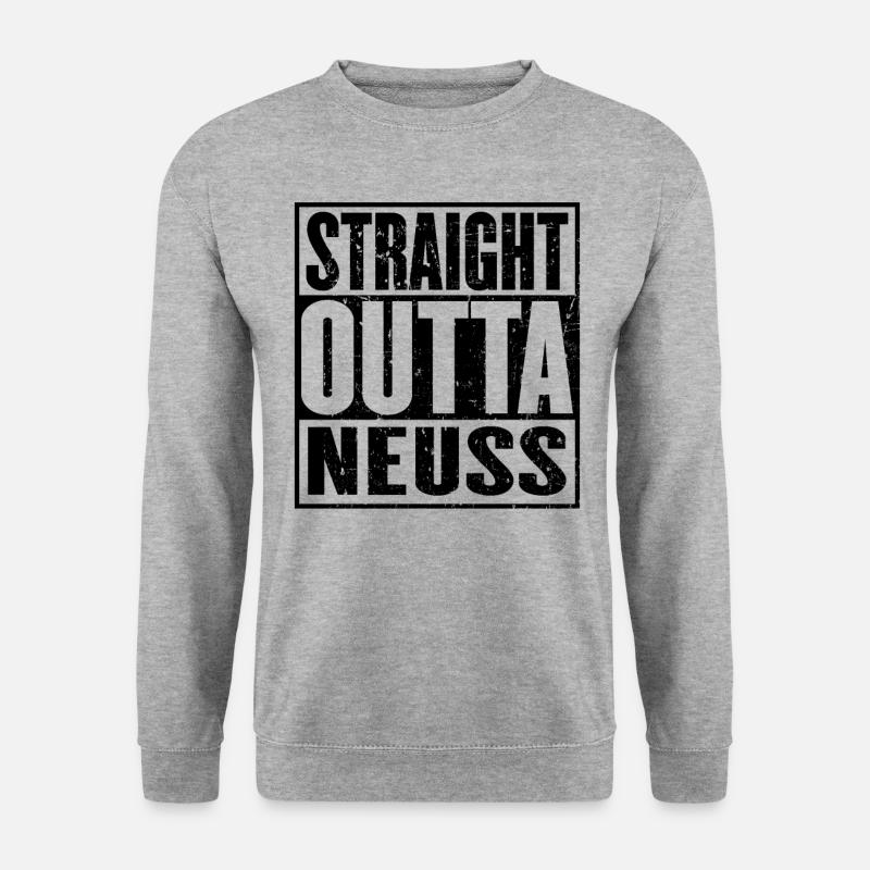 Direkt aus Neuss - Unisex Pullover - Weißgrau meliert