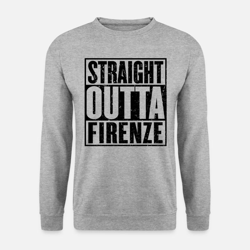 Gerade Outta Firenze - Unisex Pullover - Weißgrau meliert