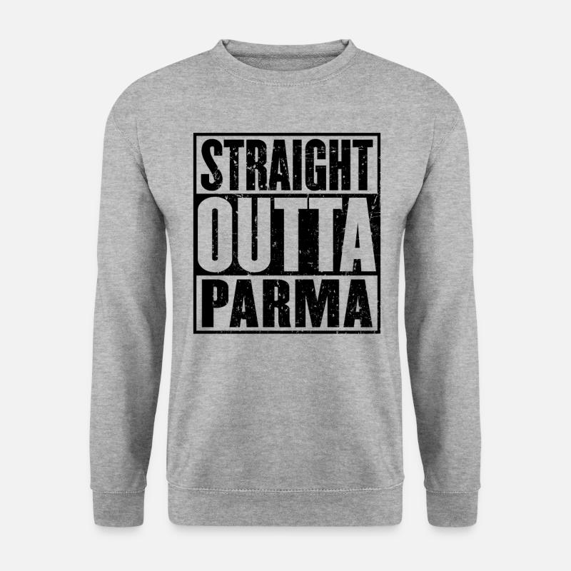 Gerade Outta Parma - Unisex Pullover - Weißgrau meliert