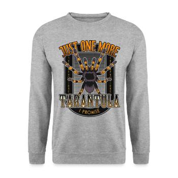 Nur noch eine Tarantel verspreche ich Tattoo Style - Unisex Pullover - Weißgrau meliert - Vorne - Alina (178cm) & Michal (187cm)