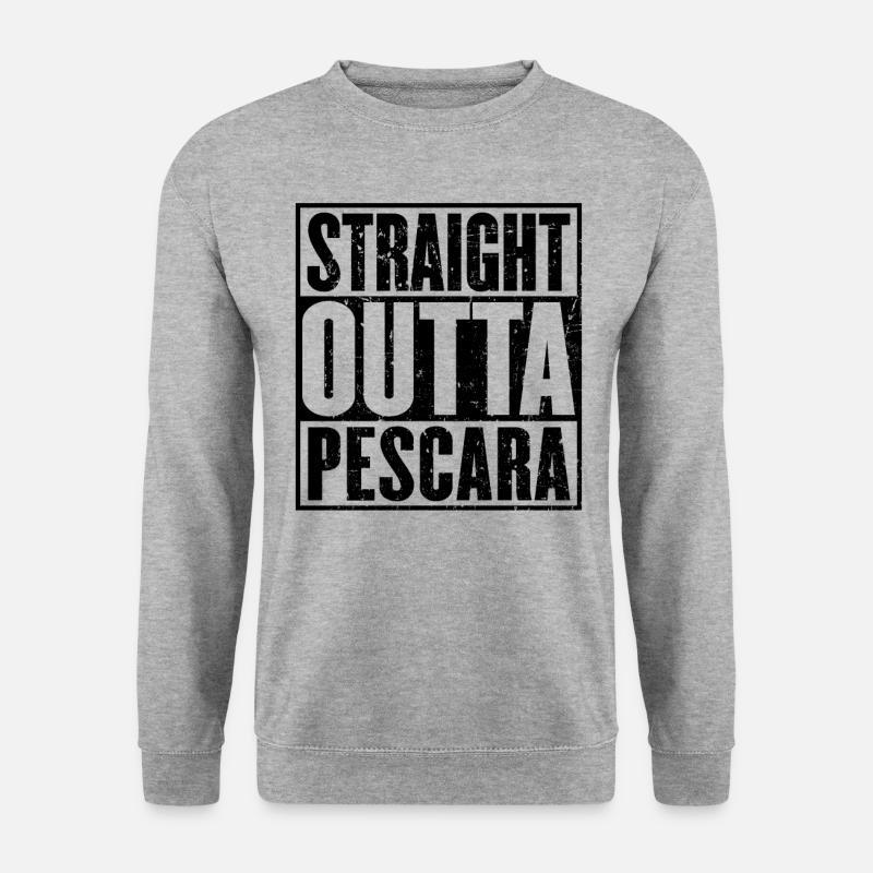 Gerade Outta Pescara - Unisex Pullover - Weißgrau meliert