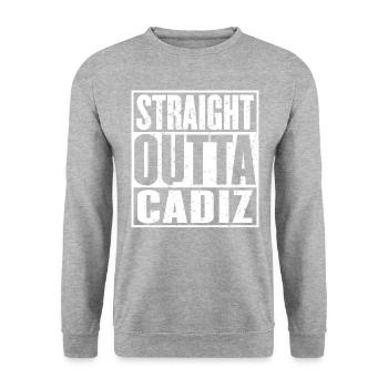 Straight Outta Cádiz - Unisex Sweatshirt - salt & pepper - Front - Alina (178cm) & Michal (187cm)
