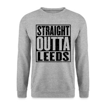 Straight Outta Leeds Vintage - Unisex Sweatshirt - salt & pepper - Front - Alina (178cm) & Michal (187cm)