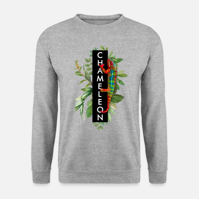 Panther Chameleon Tropical Lizard - Unisex Sweatshirt - salt & pepper