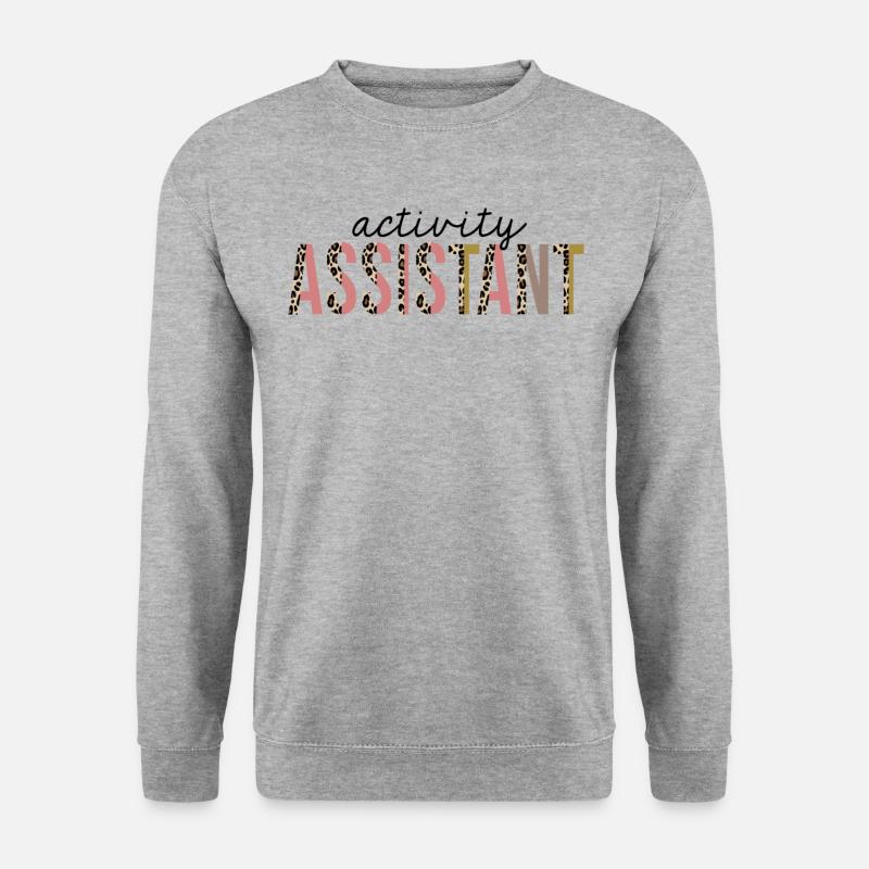 Activity Assistant Leopard Print Funny - Unisex Sweatshirt - salt & pepper