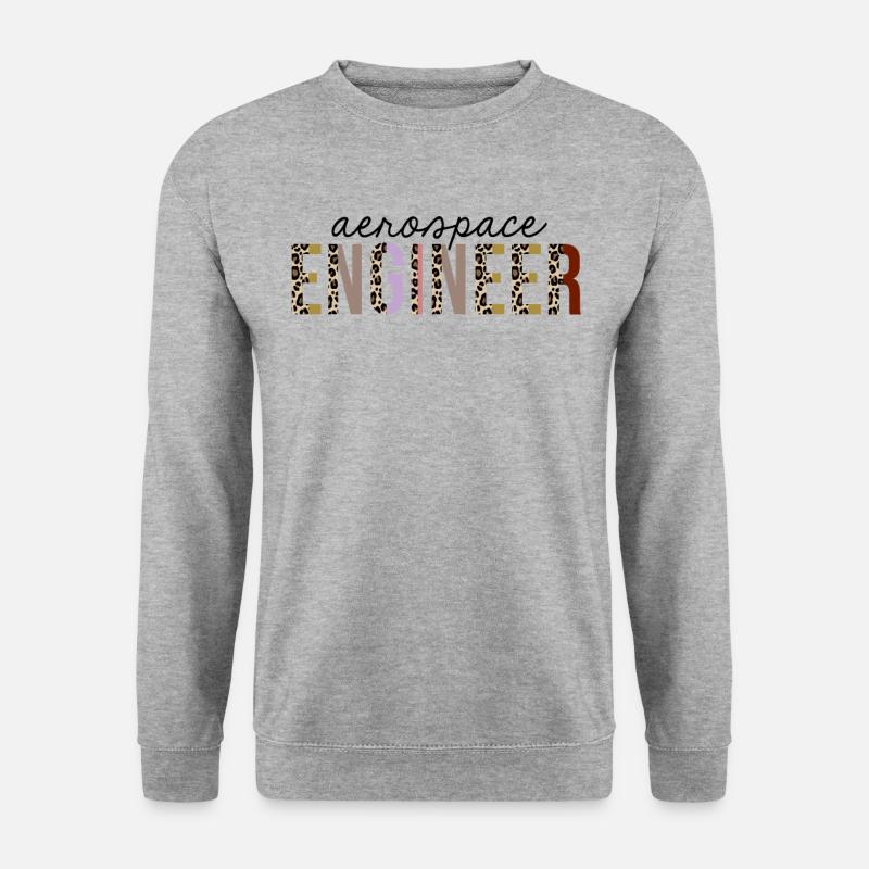 Aerospace Engineer Leopard Print Funny - Unisex Sweatshirt - salt & pepper