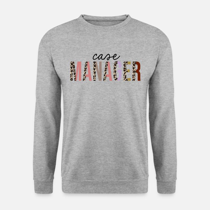 Case Manager Leopard Print Funny - Unisex Sweatshirt - salt & pepper
