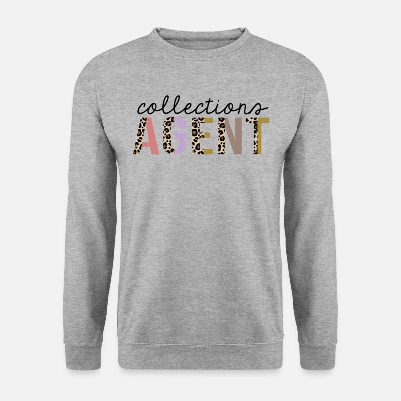 Collections Agent imprimé léopard drôle - Sweat-shirt Unisexe - gris chiné