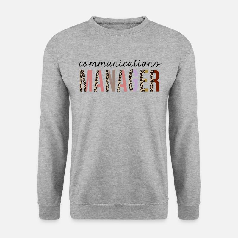 Communications manager Leopard Print Funny - Unisex Sweatshirt - salt & pepper