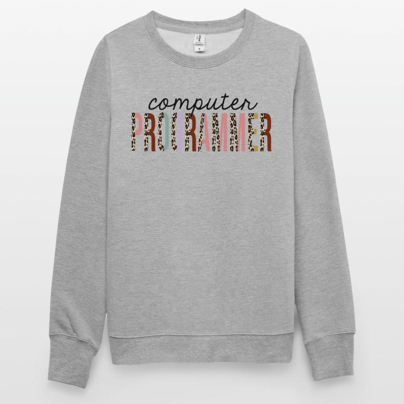 Computer Programmer Leopard Print Funny Unisex Sweatshirt