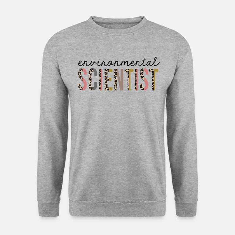 Umweltwissenschaftler Leopardenprint lustig - Unisex Pullover - Weißgrau meliert