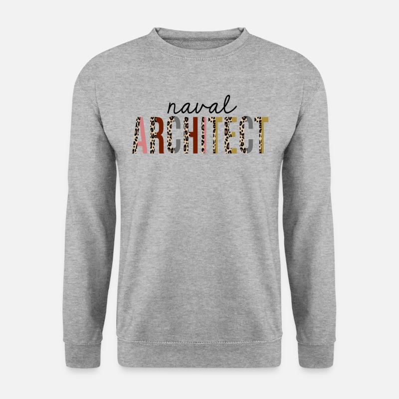 Naval Architect Leopard Print Funny - Unisex Sweatshirt - salt & pepper