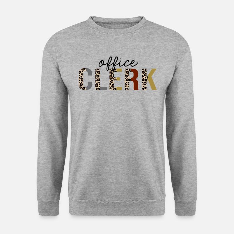 Office Clerk Leopard Print Funny - Unisex Sweatshirt - salt & pepper