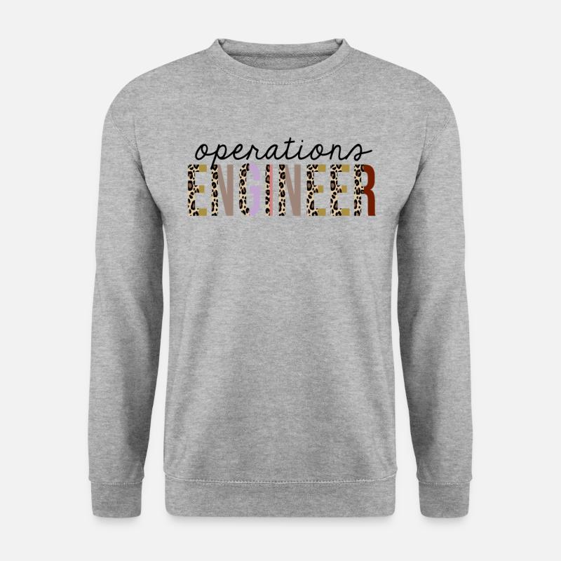 Operations engineer Leopard Print Funny - Unisex Sweatshirt - salt & pepper
