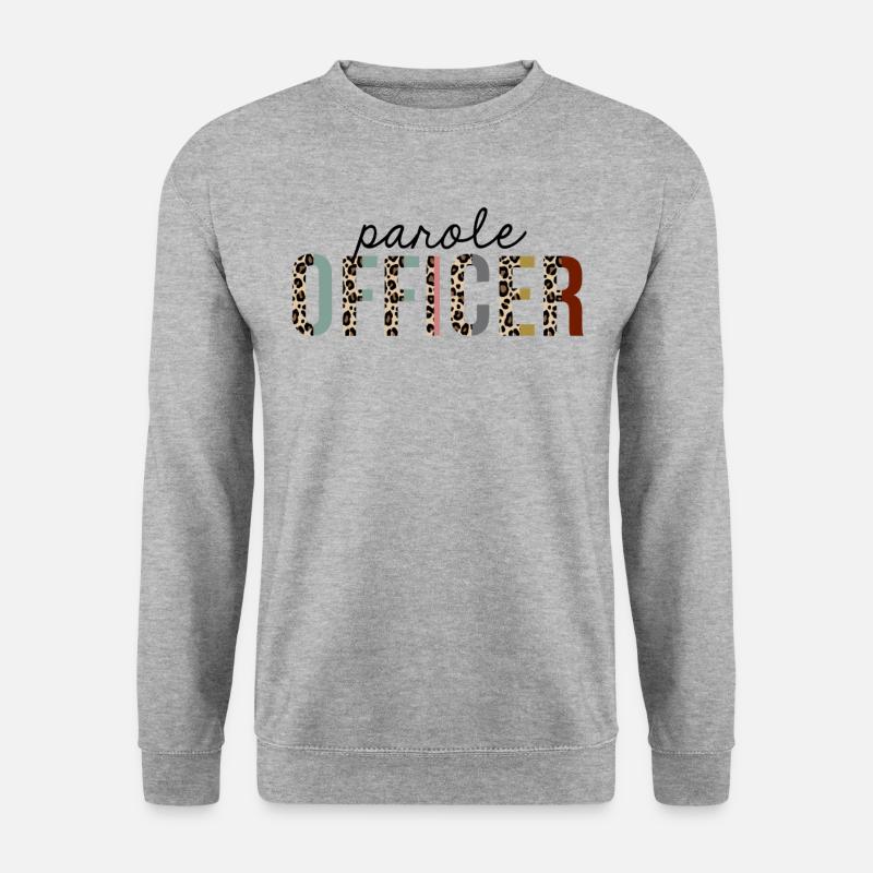Parole Officer Leopard Print Funny - Unisex Sweatshirt - salt & pepper