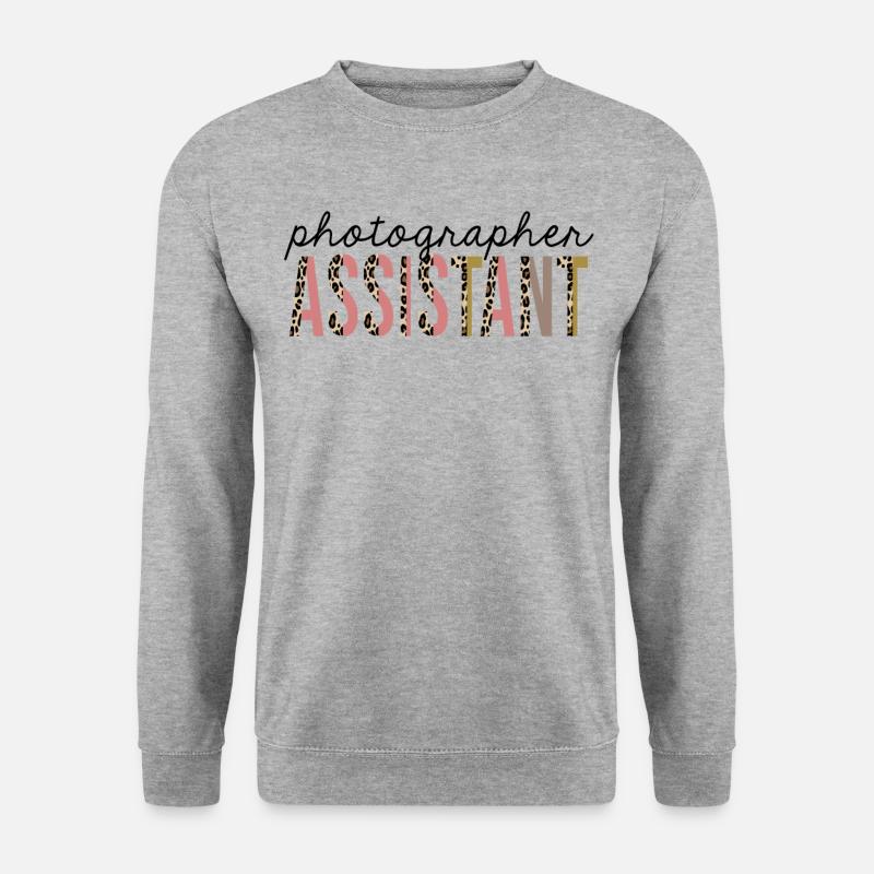Photographer Assistant Leopard Print Funny - Unisex Sweatshirt - salt & pepper