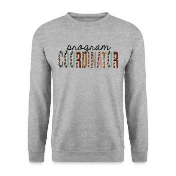 Coordonnatrice du programme Leopard Print Funny - Sweat-shirt Unisexe - gris chiné - Devant - Alina (178cm) & Michal (187cm)