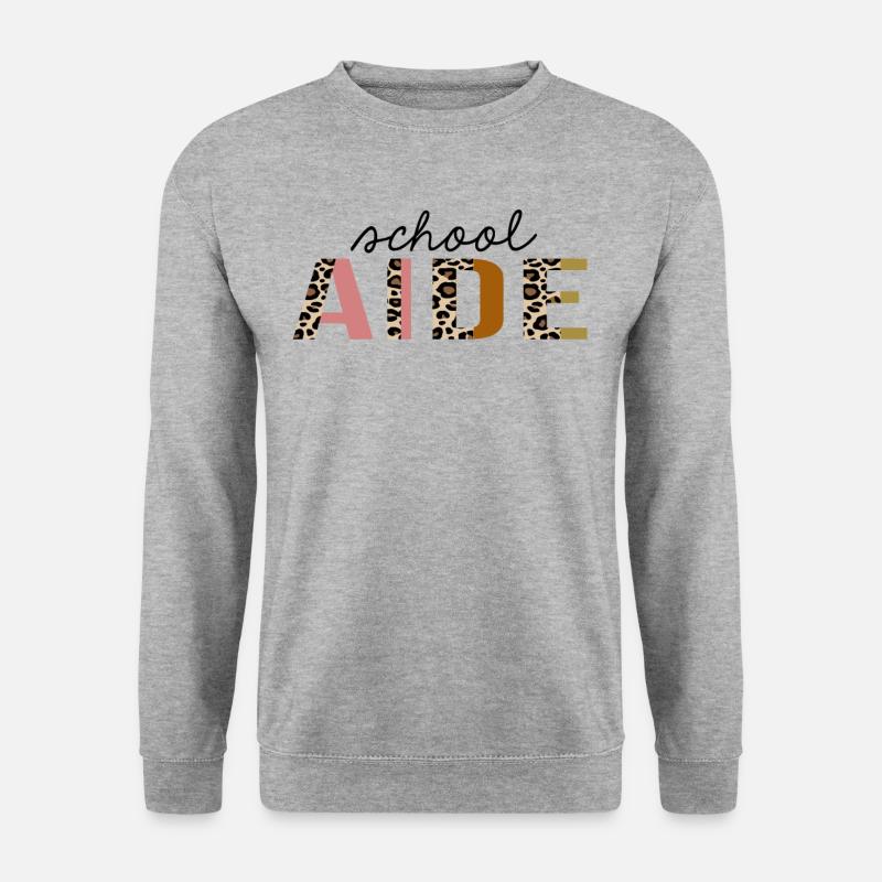 Aide scolaire Leopard Print Drôle - Sweat-shirt Unisexe - gris chiné