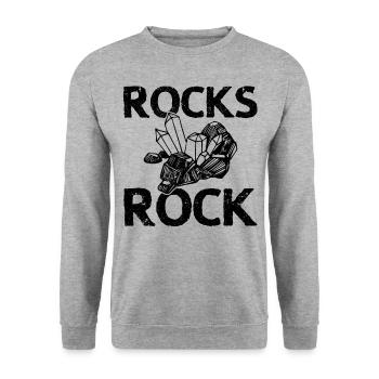 Drôle de géologue de chasse aux roches Rockhounding - Sweat-shirt Unisexe - gris chiné - Devant - Alina (178cm) & Michal (187cm)
