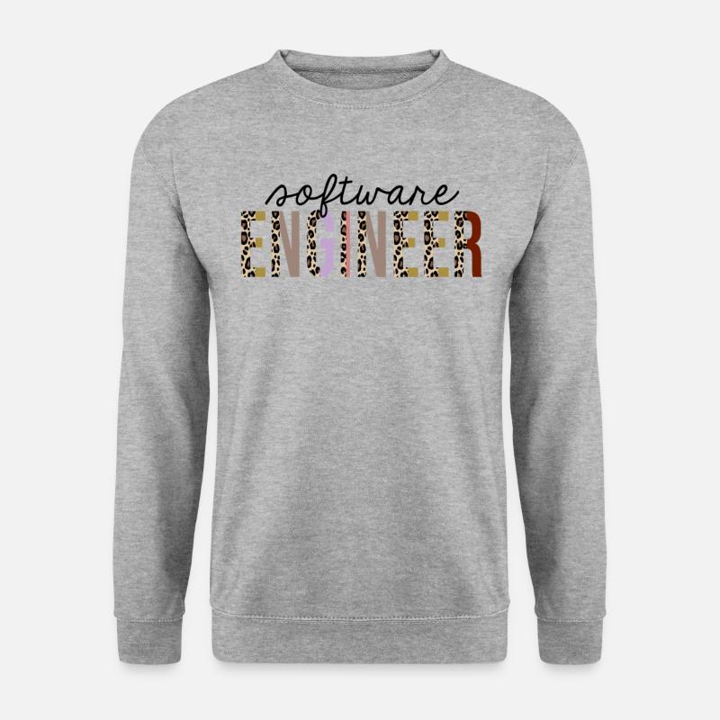Software engineer Leopard Print Funny - Unisex Sweatshirt - salt & pepper