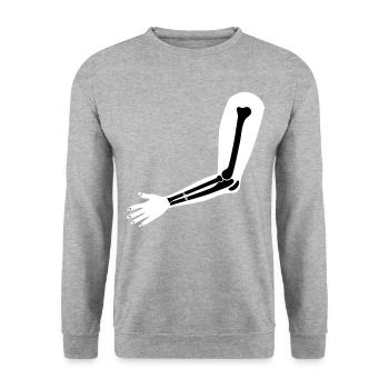 Funny broken arm injury of broken Kn - Unisex Sweatshirt - salt & pepper - Front - Alina (178cm) & Michal (187cm)