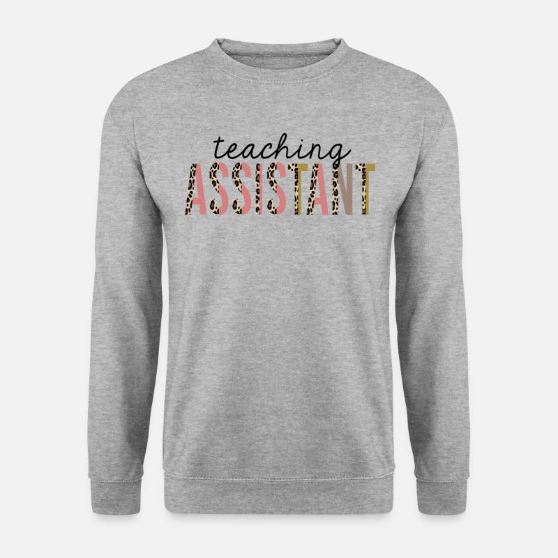 Teaching Assistant Leopard Print Funny - Unisex Sweatshirt - salt & pepper