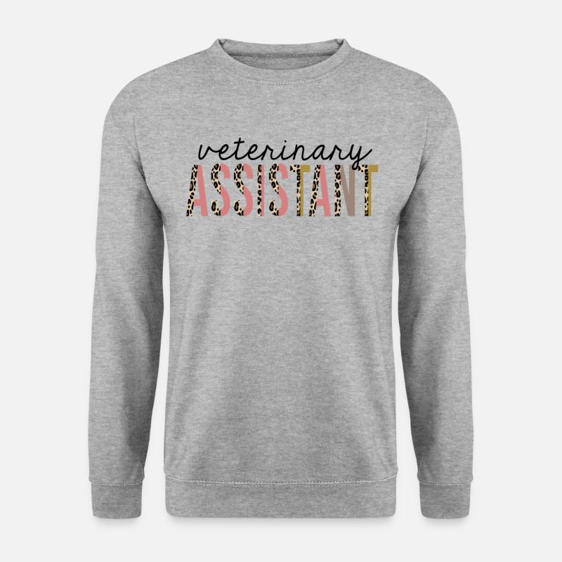 Veterinary Assistant Leopard Print Funny - Unisex Sweatshirt - salt & pepper