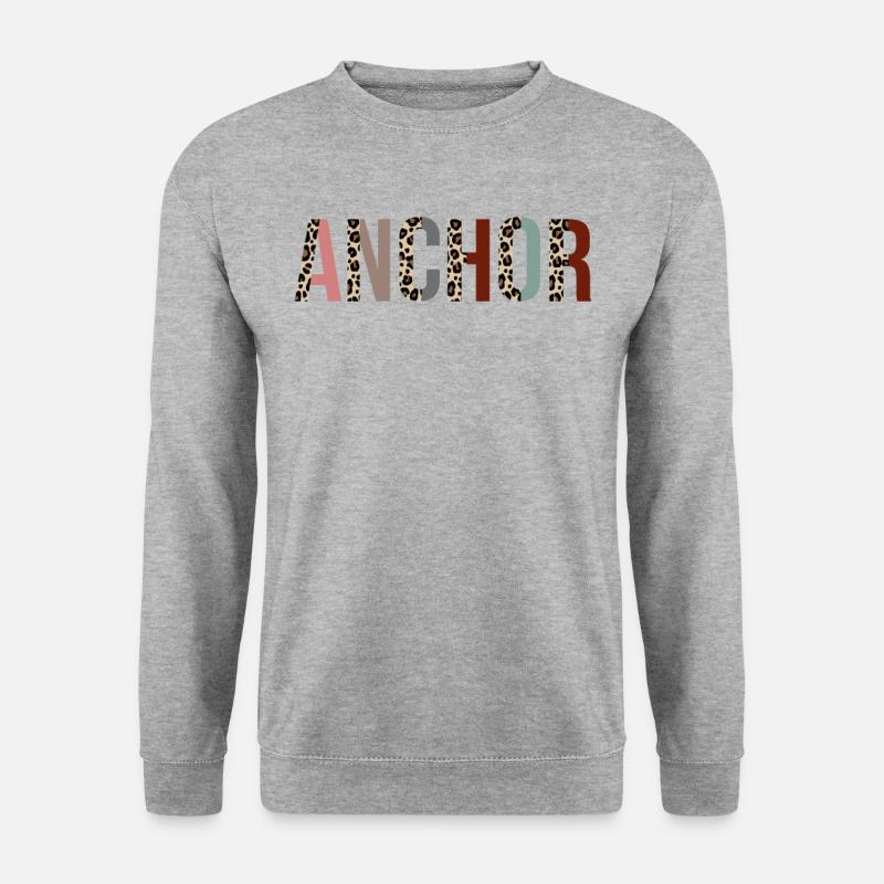 Anker - Unisex Pullover - Weißgrau meliert