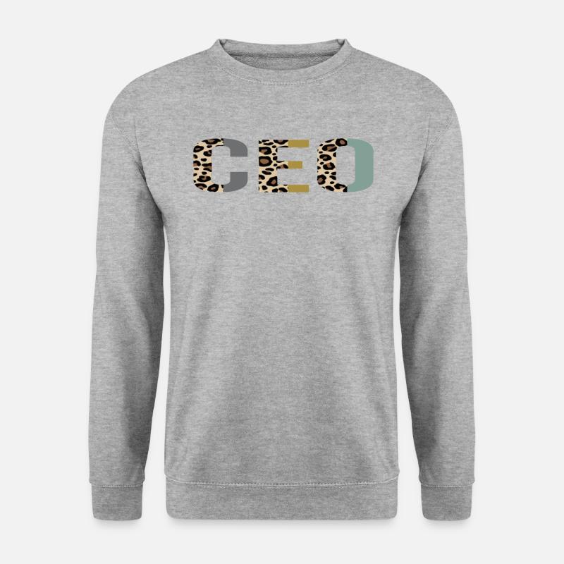 Hauptgeschäftsführer - Unisex Pullover - Weißgrau meliert