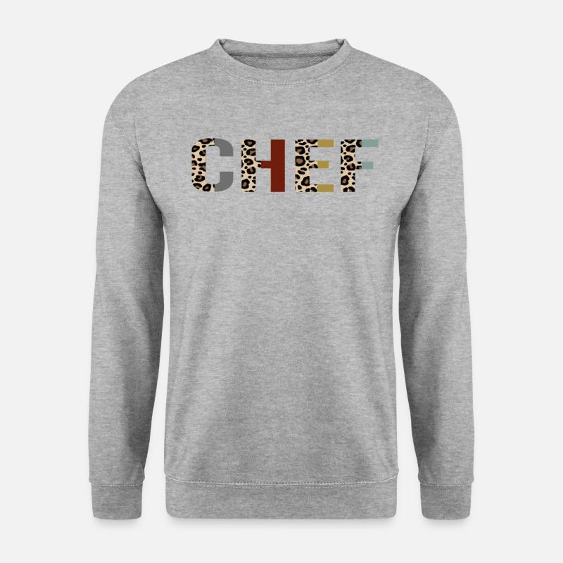 Chefkoch - Unisex Pullover - Weißgrau meliert