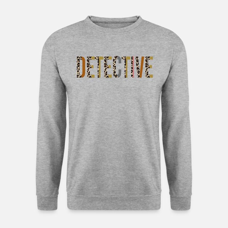 Detektiv - Unisex Pullover - Weißgrau meliert